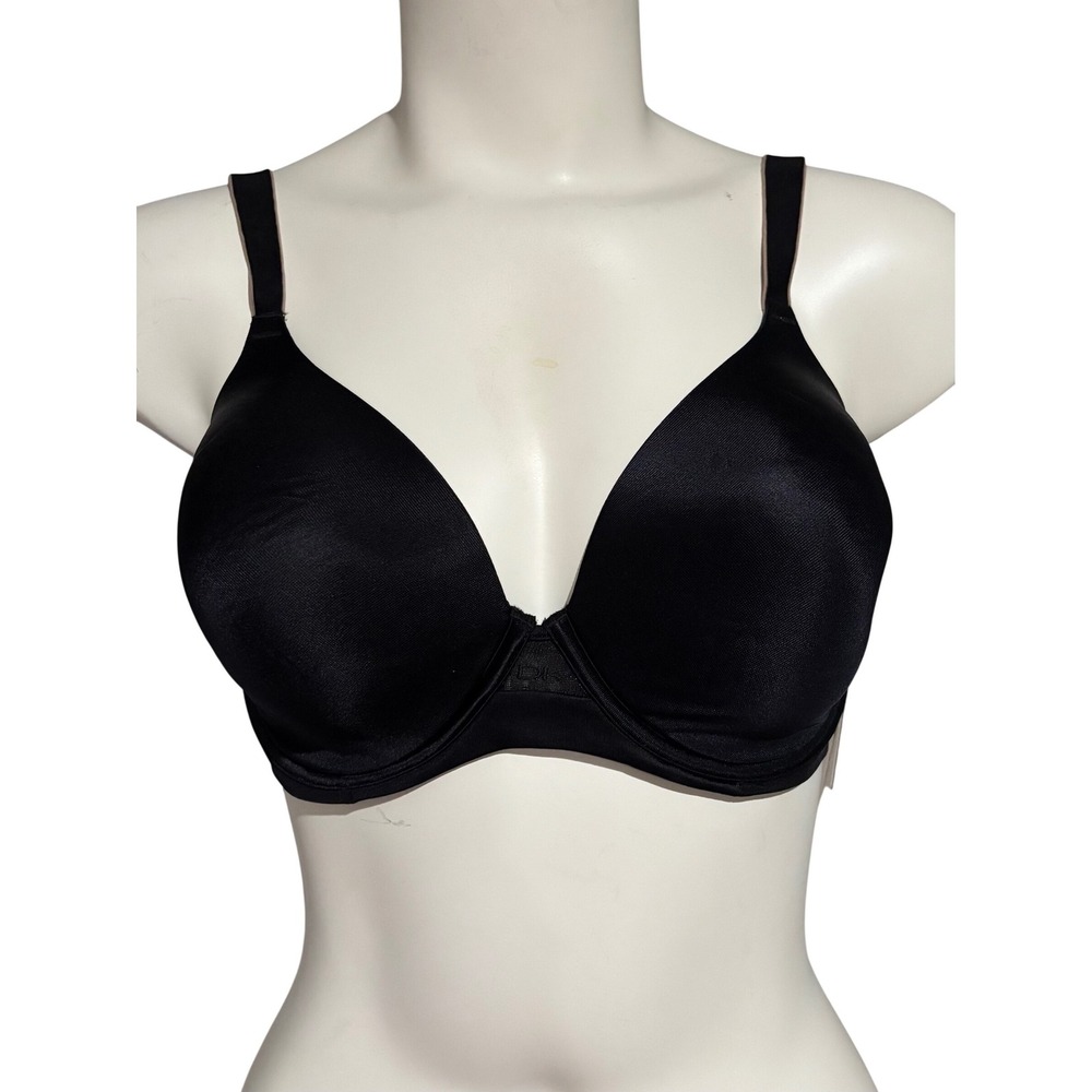 Donna Karan Intimates Black Demi Underwire Bra 34DD Self Adjusting Cup
